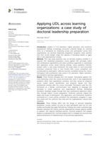 Applying UDL across learning organizations: a case study of doctoral leadership preparation