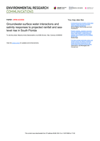 Groundwater-surface water interactions and salinity responses to projected rainfall and sea-level rise in South Florida