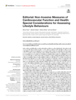 Editorial: Non-Invasive Measures of Cardiovascular Function and Health: Special Considerations for Assessing Lifestyle Behaviours