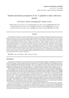 Student and faculty perceptions of AI: A qualitative study with focus groups