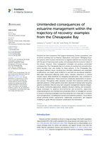 Unintended consequences of estuarine management within the trajectory of recovery: examples from the Chesapeake Bay