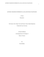 Adverse Childhood Experiences (ACEs) and Human Trafficking