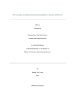 Fish community development and environmental quality at a nearshore artificial reef