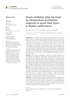 Sirtuin inhibitors alter the food-by-temperature acclimation response to acute heat shock in Mytilus californianus