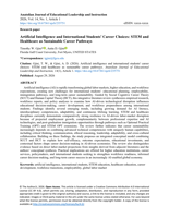 Artificial Intelligence and International Students' Career Choices: STEM and Healthcare as Sustainable Career Pathways