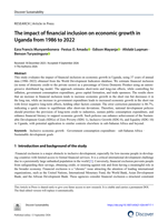 The impact of financial inclusion on economic growth in Uganda from 1986 to 2022
