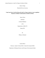 Using Long-Term FrogWatch Data and Land-Use Change Analysis to Assess Amphibian Responses to Habitat Transformation in Southwest Florida