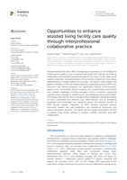 Opportunities to enhance assisted living facility care quality through interprofessional collaborative practice